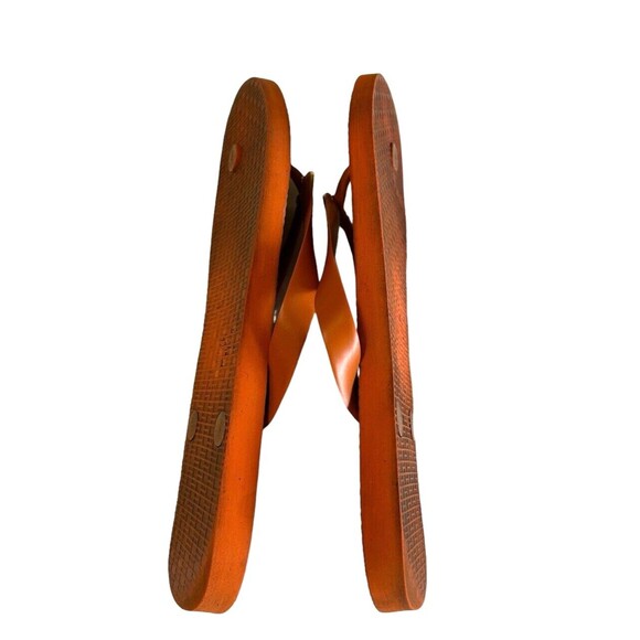 Tory Burch Womens Flipflop Thong Flat Orange Sandals Size 7 /7.5 - Picture 6 of 10